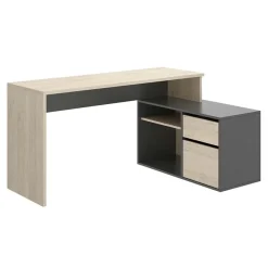 Garnero Arredamenti Scrivania ufficio salvaspazio 230x51cm rovere grafite Teddy Rovere - Grafite Best