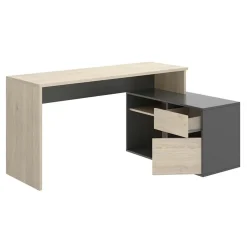 Garnero Arredamenti Scrivania ufficio salvaspazio 230x51cm rovere grafite Teddy Rovere - Grafite Best