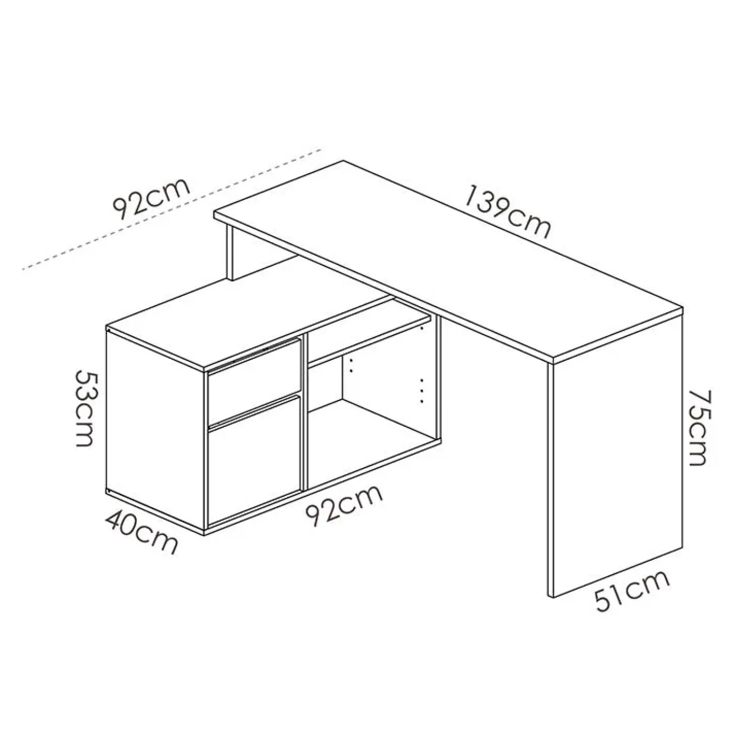 Garnero Arredamenti Scrivania ufficio salvaspazio 230x51cm rovere grafite Teddy Rovere - Grafite Best