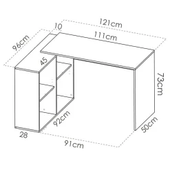 Garnero Arredamenti Scrivania ufficio salvaspazio moderna 193x50cm rovere Sunny New