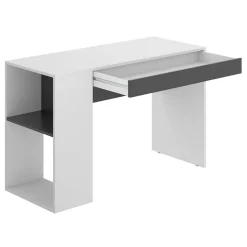 Garnero Arredamenti Scrivania ufficio salvaspazio 115x50cm bianco opaco grafite Tiger Bianco Opaco - Grafite