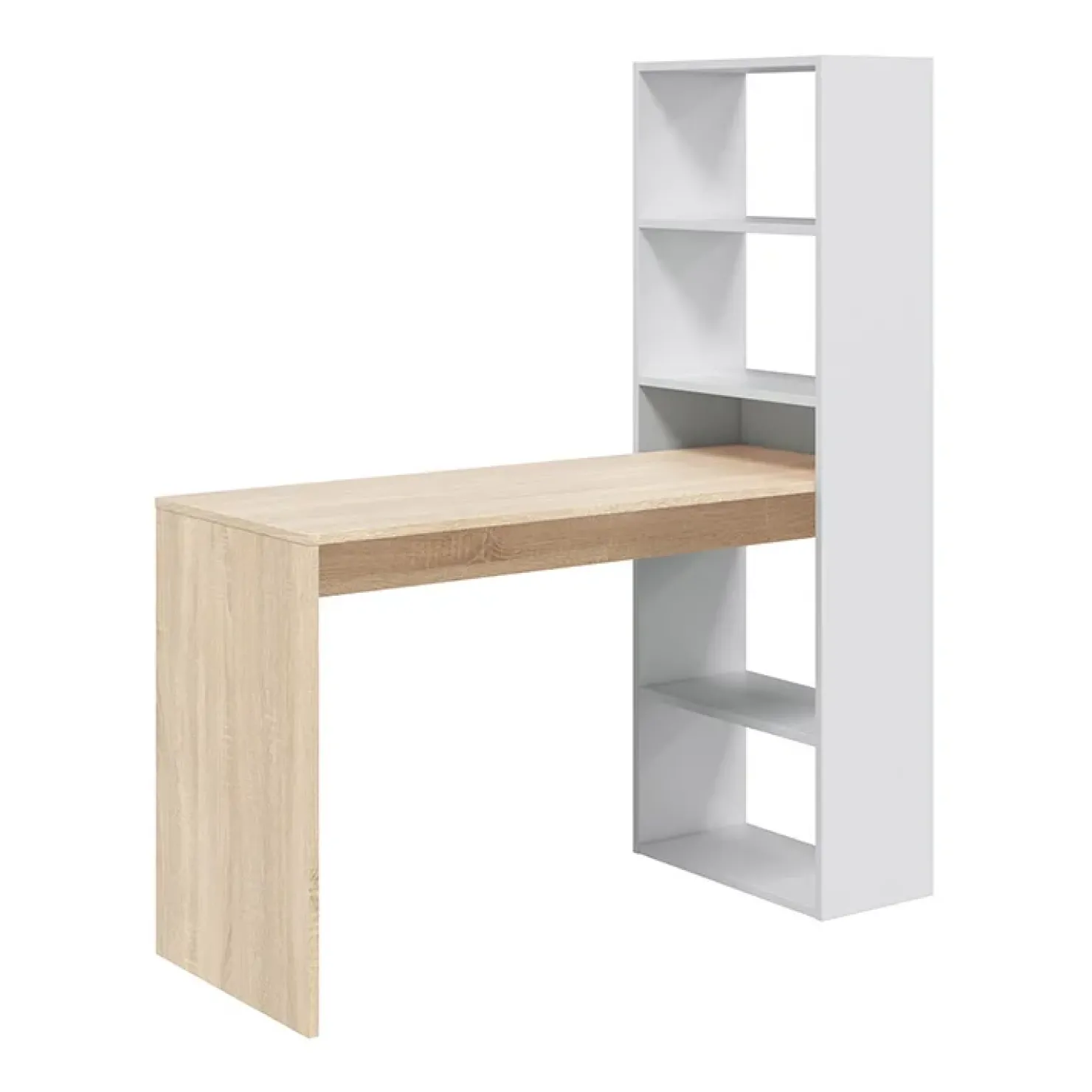 Garnero Arredamenti Scrivania ufficio salvaspazio moderna 120x144cm rovere bianco Jolie Bianco Opaco - Rovere Best