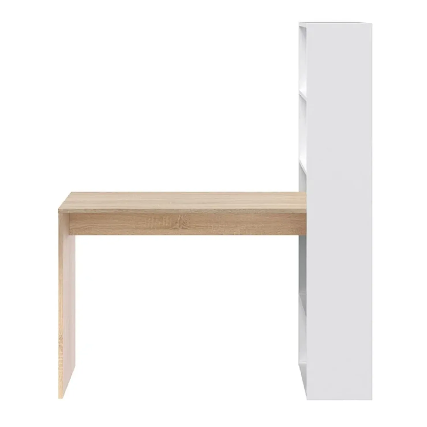 Garnero Arredamenti Scrivania ufficio salvaspazio moderna 120x144cm rovere bianco Jolie Bianco Opaco - Rovere Best