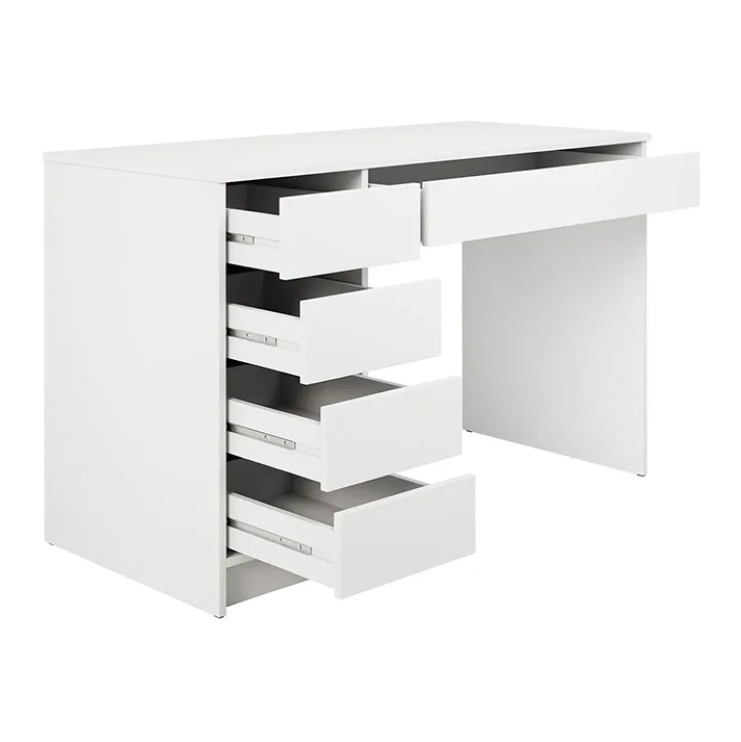 Garnero Arredamenti Scrivania ufficio 120x75cm 5 cassetti Blackpool Bianco Opaco Outlet