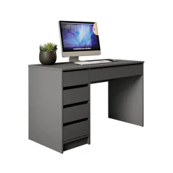 Garnero Arredamenti Scrivania ufficio 120x75cm 5 cassetti Blackpool Antracite Clearance