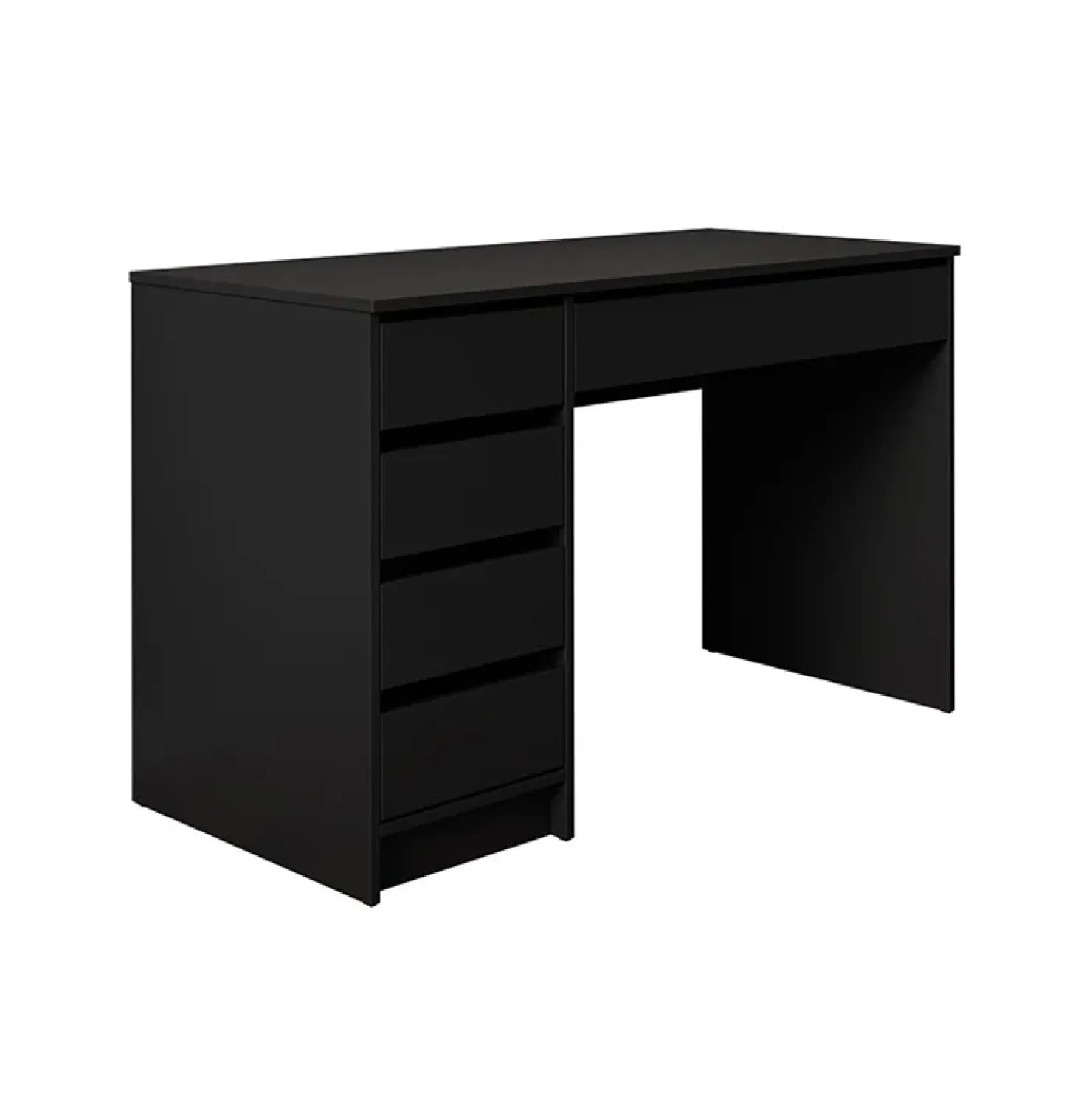 Garnero Arredamenti Scrivania ufficio 120x75cm 5 cassetti nero Blackpool Nero Opaco Best