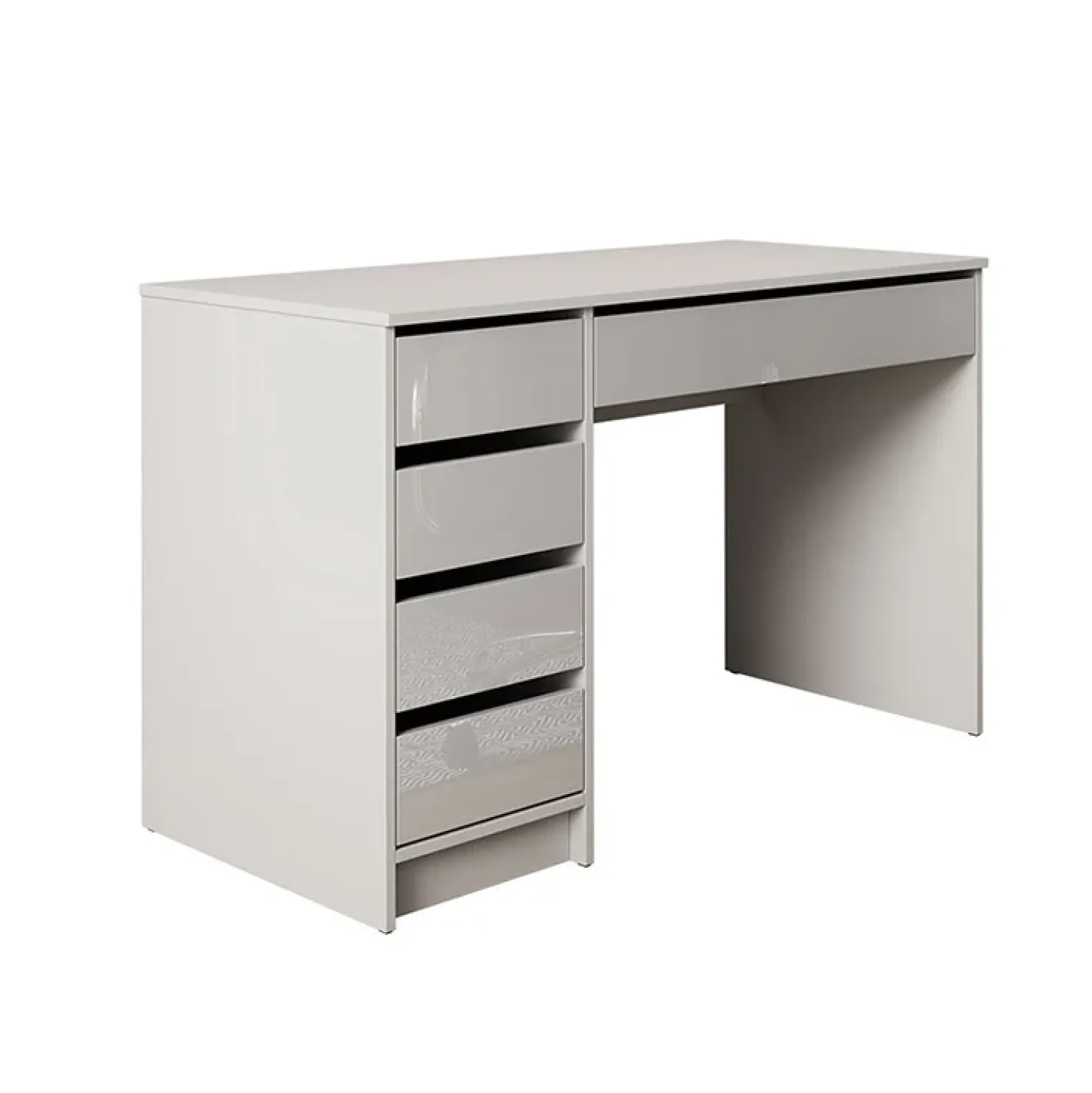 Garnero Arredamenti Scrivania ufficio 120x75cm 5 cassetti Blackpool Bianco Lucido Hot