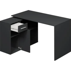 Garnero Arredamenti Scrivania ufficio 120x92cm angolare multiposizione nero Elisa
