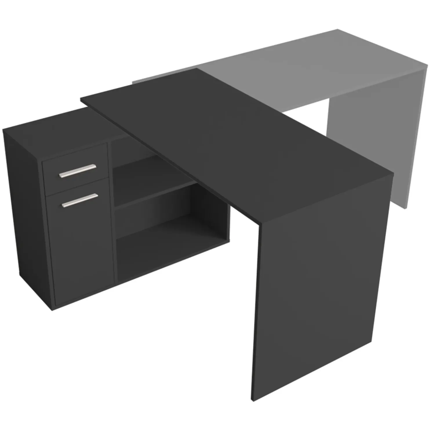 Garnero Arredamenti Scrivania ufficio 120x92cm angolare multiposizione nero Elisa