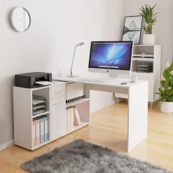 Garnero Arredamenti Scrivania ufficio 120x122cm angolare multiposizione bianco Riunion Online