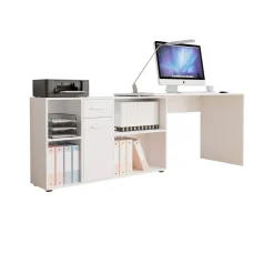 Garnero Arredamenti Scrivania ufficio 120x122cm angolare multiposizione bianco Riunion Online