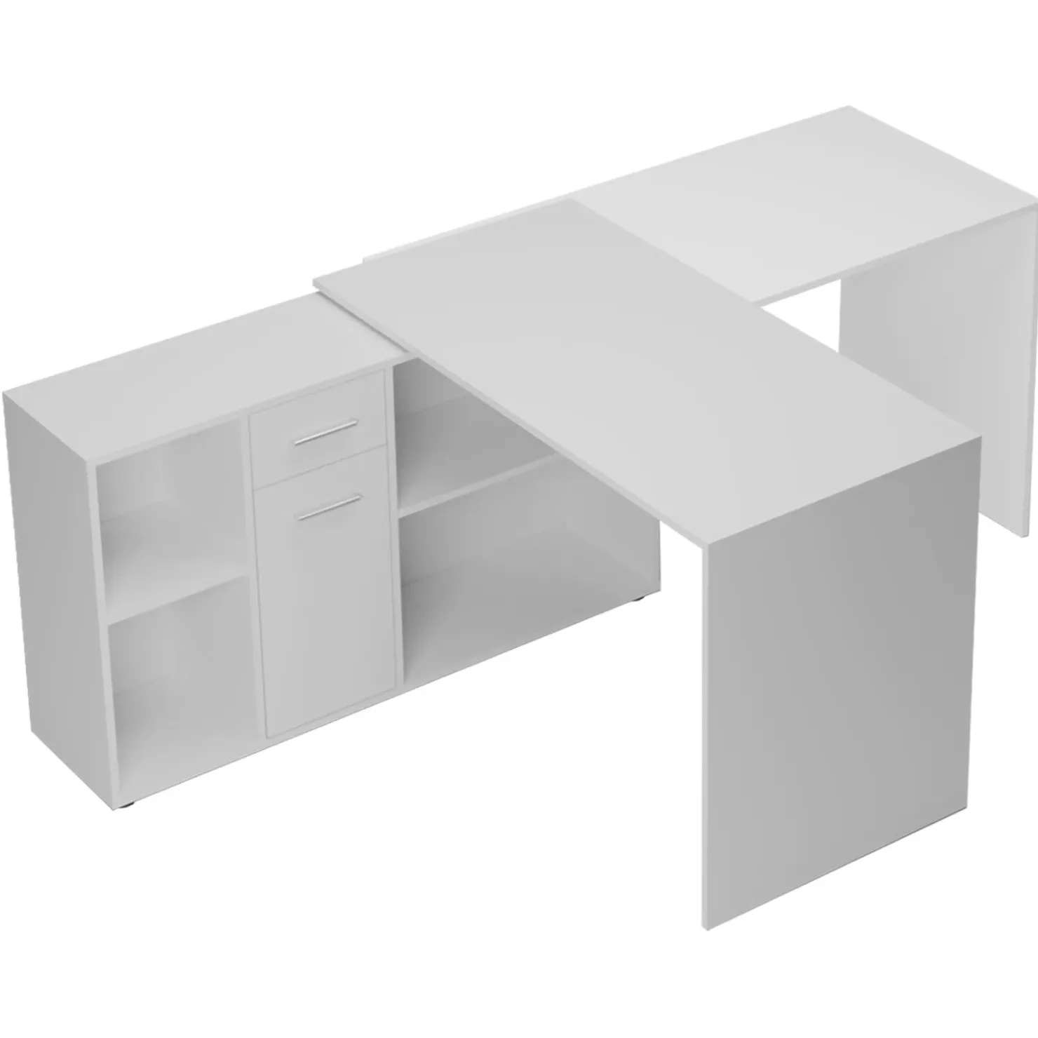 Garnero Arredamenti Scrivania ufficio 120x122cm angolare multiposizione bianco Riunion Online