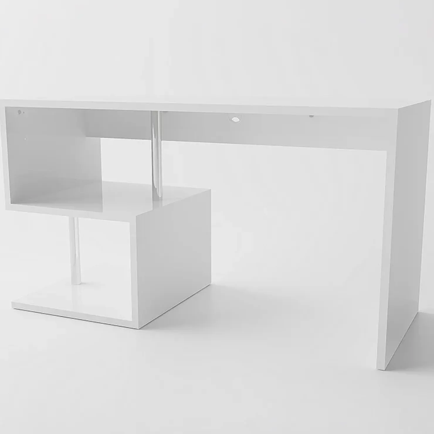 Garnero Arredamenti Scrivania ufficio 140x75cm ErgoDesk Bianco Lucido Discount