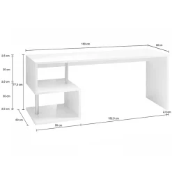 Garnero Arredamenti Scrivania ufficio 180x78cm ErgoDesk Bianco Lucido Best