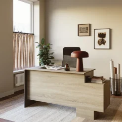 Garnero Arredamenti Scrivania ufficio 148x60cm con cassettiera rovere antracite lucido Time Y Online