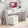 Garnero Arredamenti Scrivania ufficio 138x76cm con cassettiera bianca Merlo New