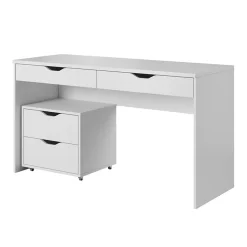 Garnero Arredamenti Scrivania ufficio 138x76cm con cassettiera bianca Merlo New