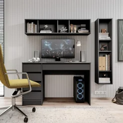 Garnero Arredamenti Scrivania ufficio 120x75cm con cassetti grigia Lorella Discount