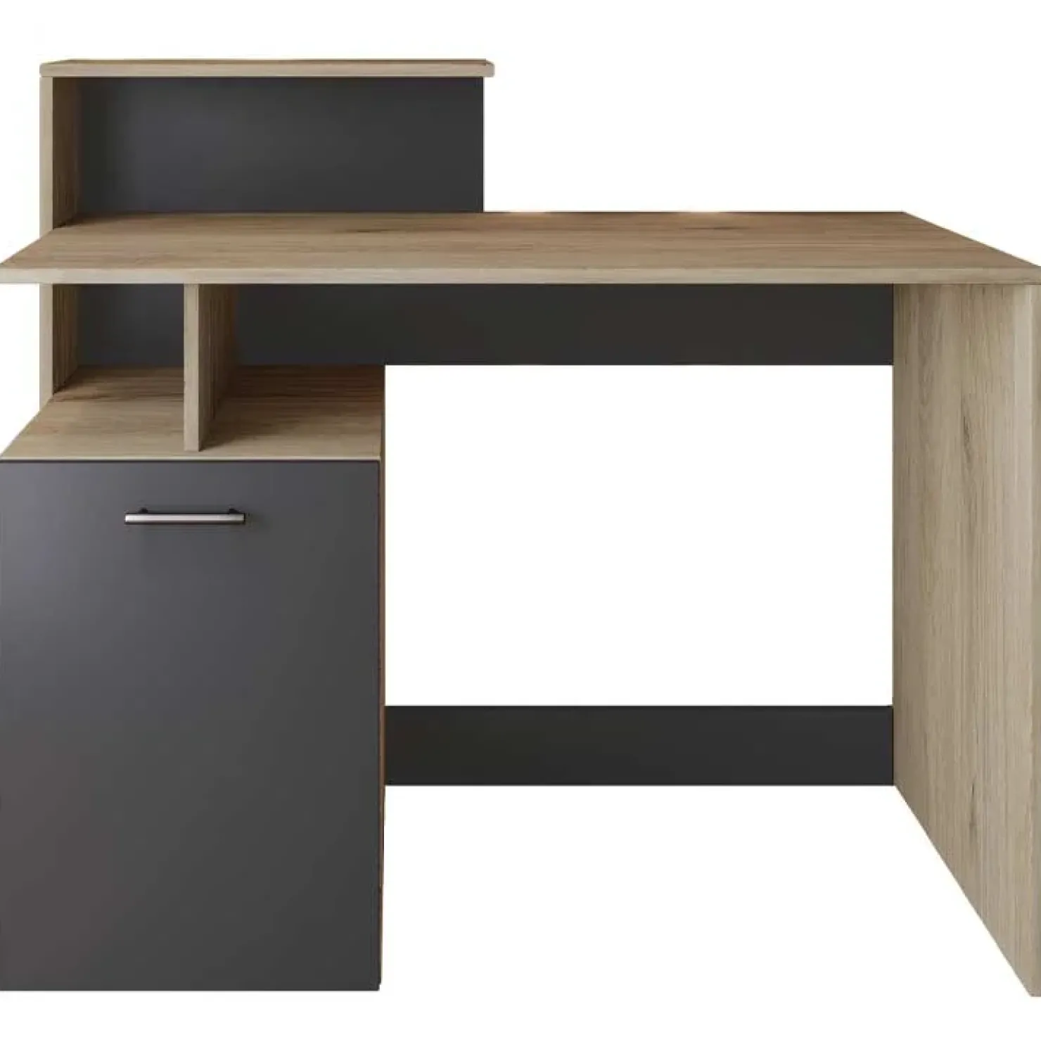 Garnero Arredamenti Scrivania ufficio 110x95cm con mobile contenitore grigio rovere chiaro Aldeia Clearance