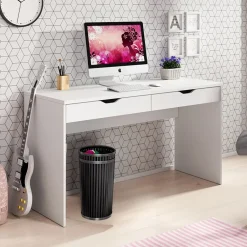 Garnero Arredamenti Scrivania ufficio 138x76cm con cassetti bianca Merlo Bianco Opaco Hot