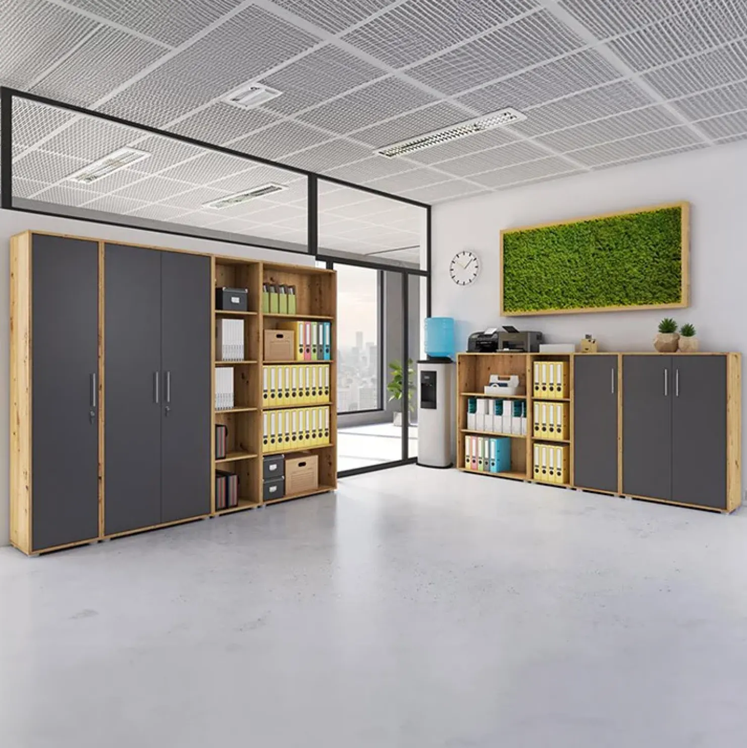 Garnero Arredamenti Scrivania ufficio 120x75cm moderna rovere Woody Rovere Rustico Discount