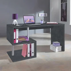 Garnero Arredamenti Scrivania ufficio 140x75cm ErgoDesk Nero Opaco Hot