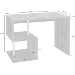 Garnero Arredamenti Scrivania ufficio 100x78cm ErgoDesk Rovere Hot