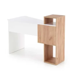 Garnero Arredamenti Scrivania ufficio 127x57cm rovere bianco lucido Aymon Gihome® Online