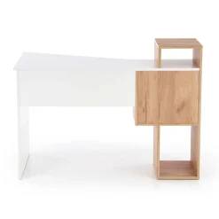 Garnero Arredamenti Scrivania ufficio 127x57cm rovere bianco lucido Aymon Gihome® Online