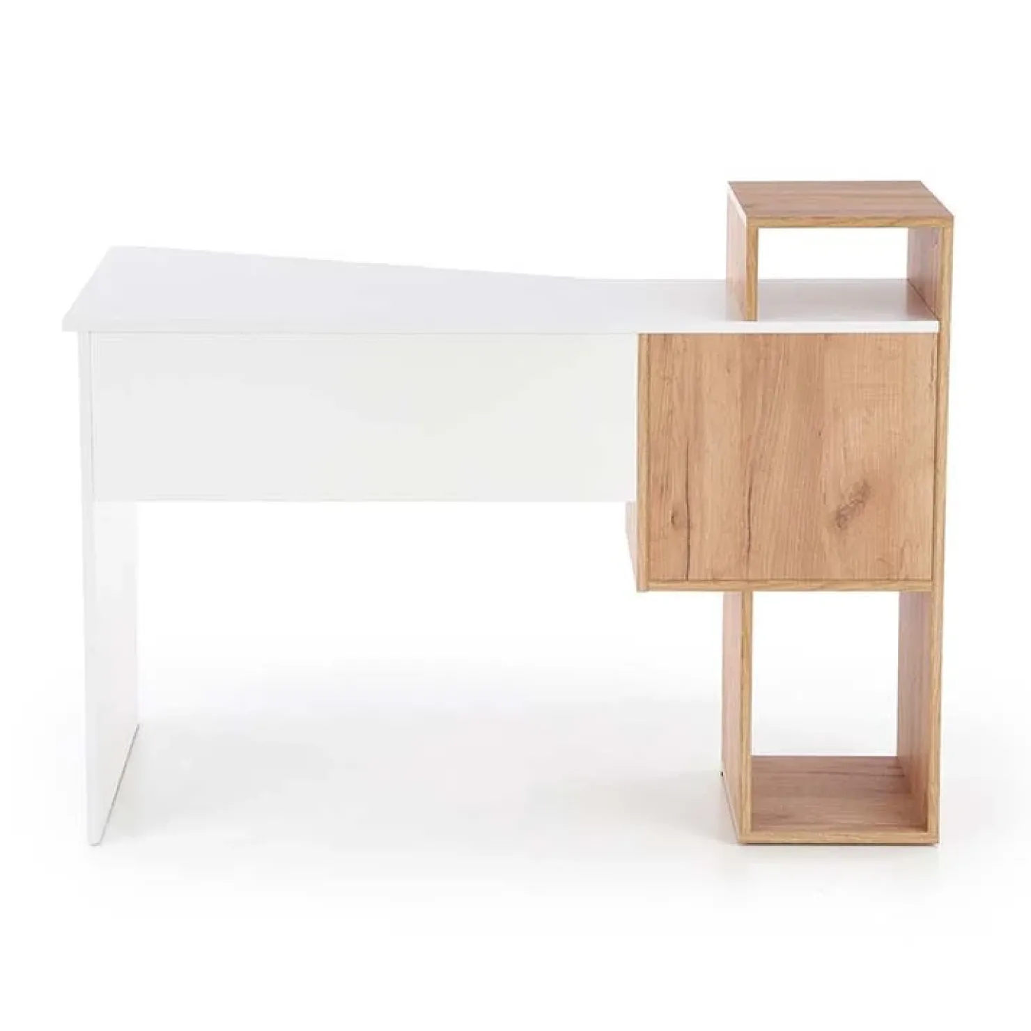 Garnero Arredamenti Scrivania ufficio 127x57cm rovere bianco lucido Aymon Gihome® Online