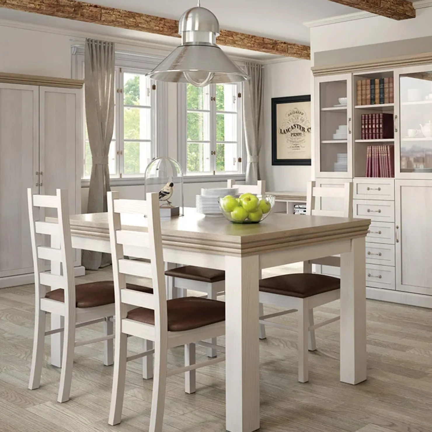 Garnero Arredamenti Scrivania 147x80cm 4 cassetti pino frassinato rovere Blend Best