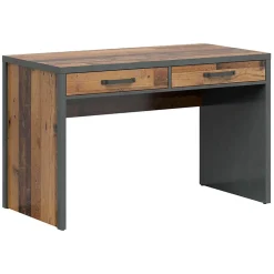 Garnero Arredamenti Scrivania 120x76cm 2 cassetti stile soft rovere scuro nero Urbania Online