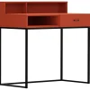 Garnero Arredamenti Scrivania 55x93cm 1 cassetto minimalista rosso Deluxia