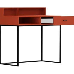 Garnero Arredamenti Scrivania 55x93cm 1 cassetto minimalista rosso Deluxia