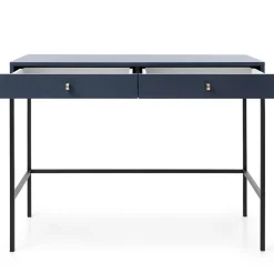 Garnero Arredamenti Scrivania 104x77cm consolle ingresso 2 cassetti blu notte Glory Discount