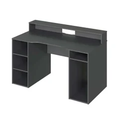 Garnero Arredamenti Scrivania 136x67cm gaming salvaspazio grigio antracite Newton Hot