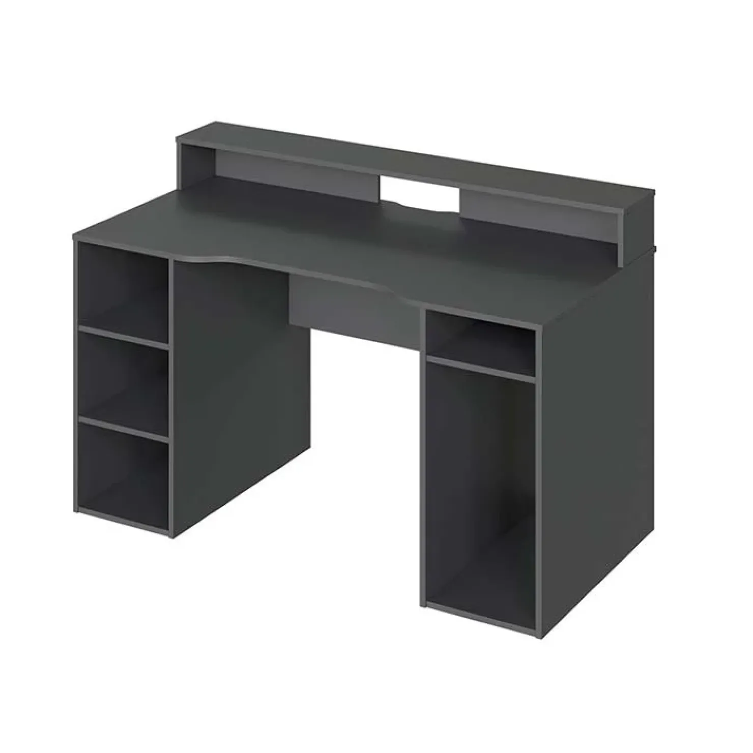 Garnero Arredamenti Scrivania 136x67cm gaming salvaspazio grigio antracite Newton Hot