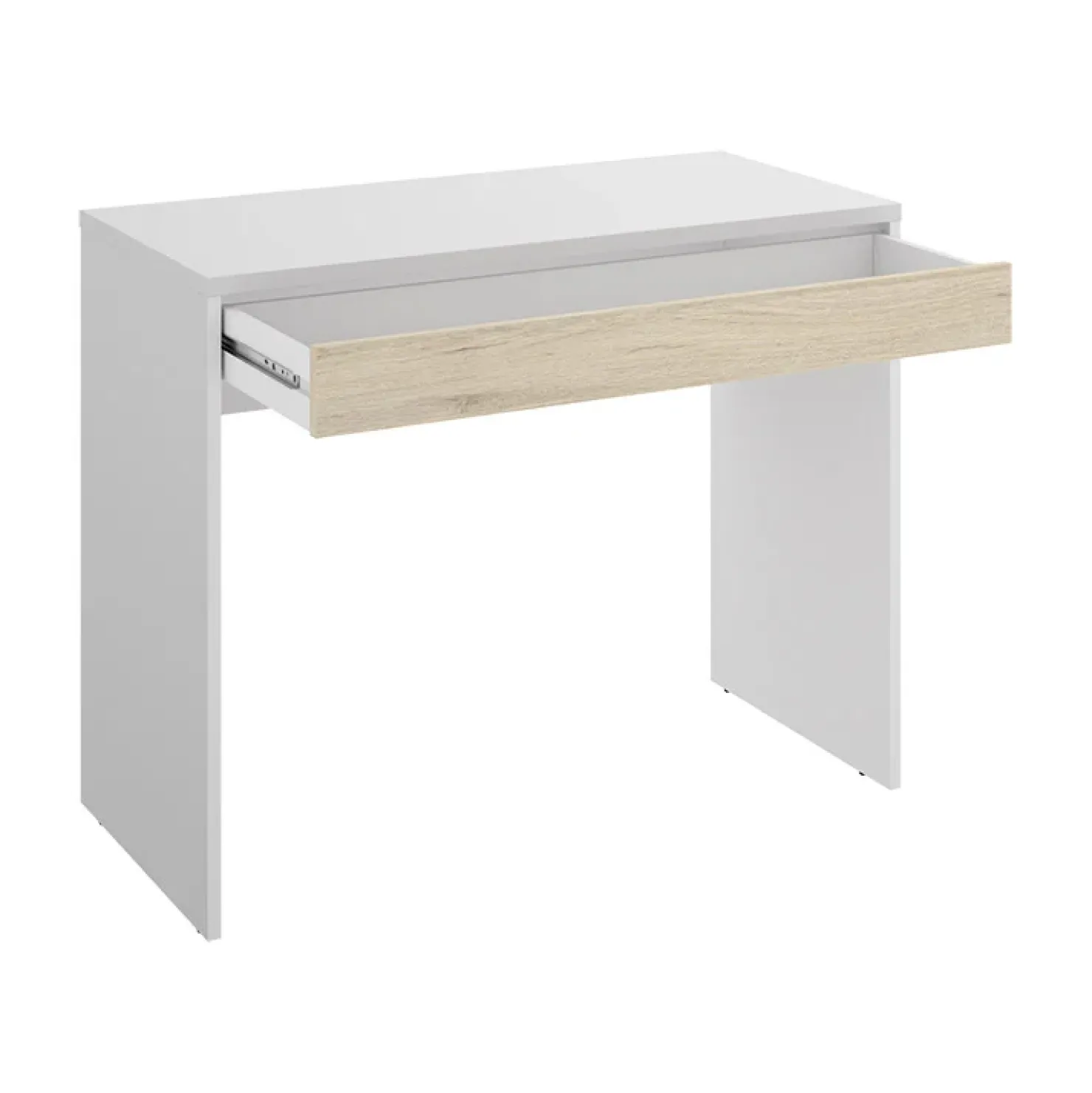 Garnero Arredamenti Scrivania 90x50cm legno bianco cassetto legno chiaro Xavi Online