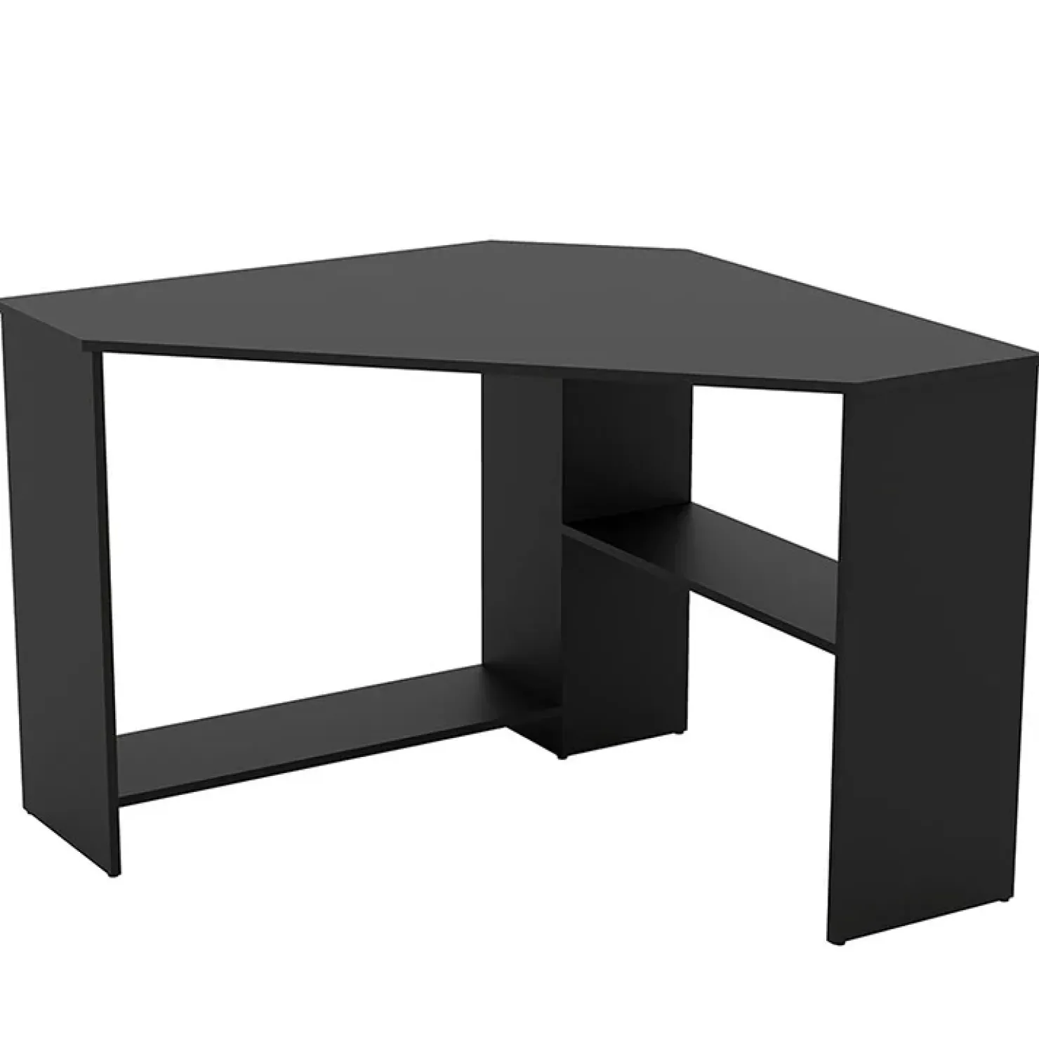 Garnero Arredamenti Scrivania 80x80cm ufficio angolare salvaspazio nero Norman Nero Opaco New