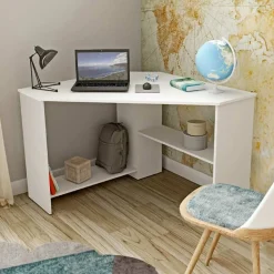 Garnero Arredamenti Scrivania 80x80cm ufficio angolare salvaspazio bianco Norman Bianco Opaco New