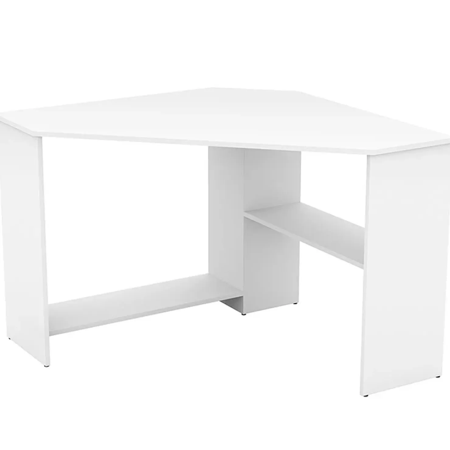 Garnero Arredamenti Scrivania 80x80cm ufficio angolare salvaspazio bianco Norman Bianco Opaco New