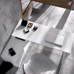 Garnero Arredamenti Scrivania 139x92cm ufficio angolare moderna Teddy Bianco Opaco Sale