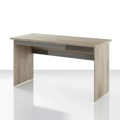 Garnero Arredamenti Scrivania 140x60cm ufficio moderna rovere antracite lucido Time Q Sale