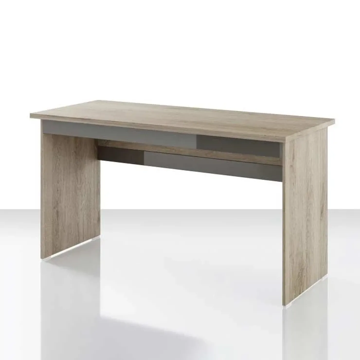 Garnero Arredamenti Scrivania 140x60cm ufficio moderna rovere antracite lucido Time Q Sale