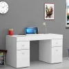 Garnero Arredamenti Scrivania 130x60cm ufficio moderna bianco frassinato Becka big Best