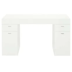 Garnero Arredamenti Scrivania 130x60cm ufficio moderna bianco frassinato Becka big Best