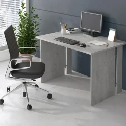 Garnero Arredamenti Scrivania 120x75cm ufficio moderna Woody Cemento
