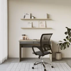 Garnero Arredamenti Scrivania 120x60cm ufficio moderna rovere antracite lucido Time N New