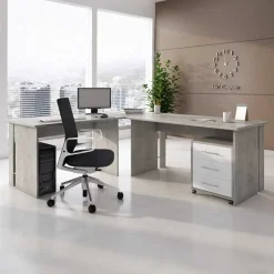 Garnero Arredamenti Scrivania 150x75cm ufficio moderna Woody Cemento Sale