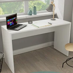 Garnero Arredamenti Scrivania 130x50cm ufficio moderna Callum Bianco Opaco Sale